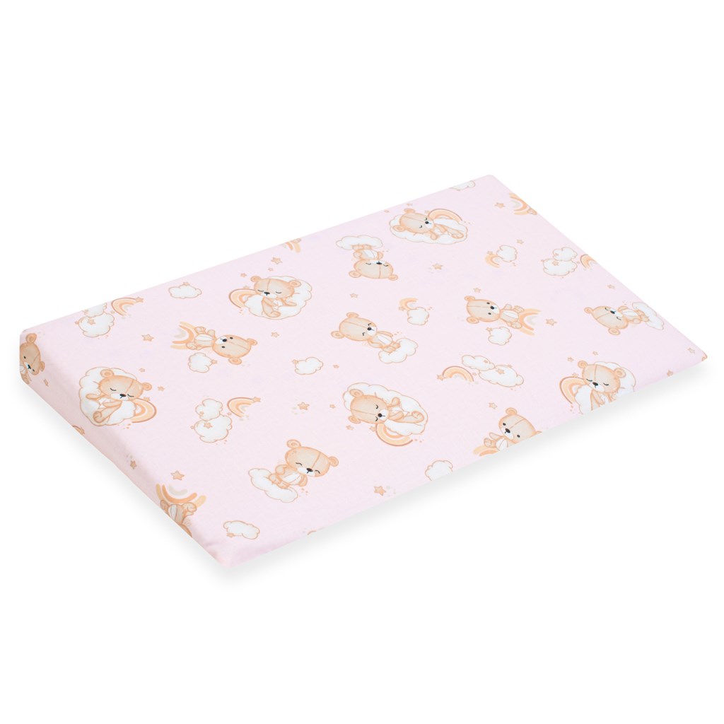 Fotografie Potah na kojenecký polštář-klin New Baby BASIC 59x37cm pink