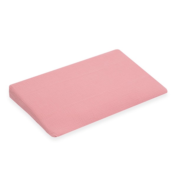 Mušelínový potah na kojenecký polštář-klín New Baby STANDARD 59x37cm pink