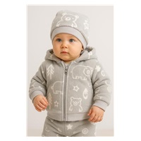 Kojenecká zateplená Wellsoft zimní mikinka s kapucí New Baby Winter times