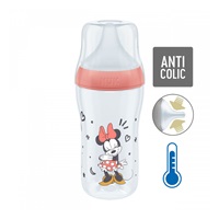 Kojenecká láhev NUK Perfect Match MICKEY Temperature Control 260 ml red