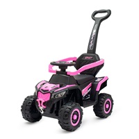 Dětské elektrické odrážedlo Baby Mix Ruggy s vodící tyčí baby pink