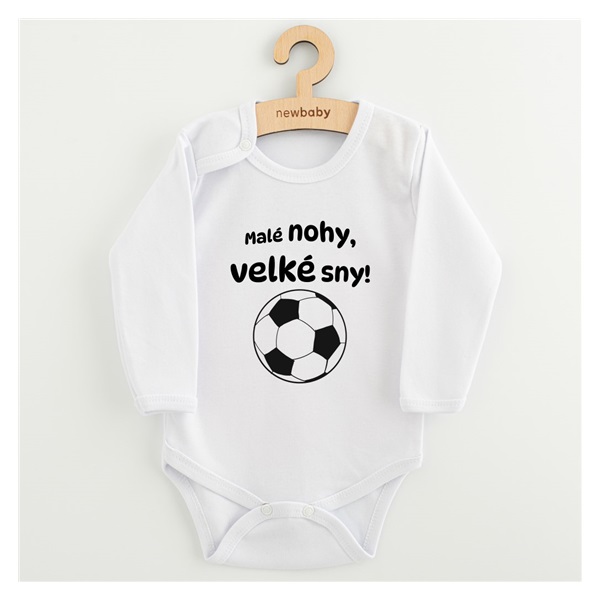 Dětské body s potiskem New Baby Malé nohy, velké sny!