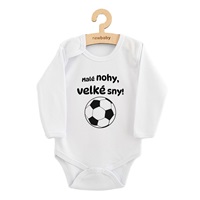 Dětské body s potiskem New Baby Malé nohy, velké sny!