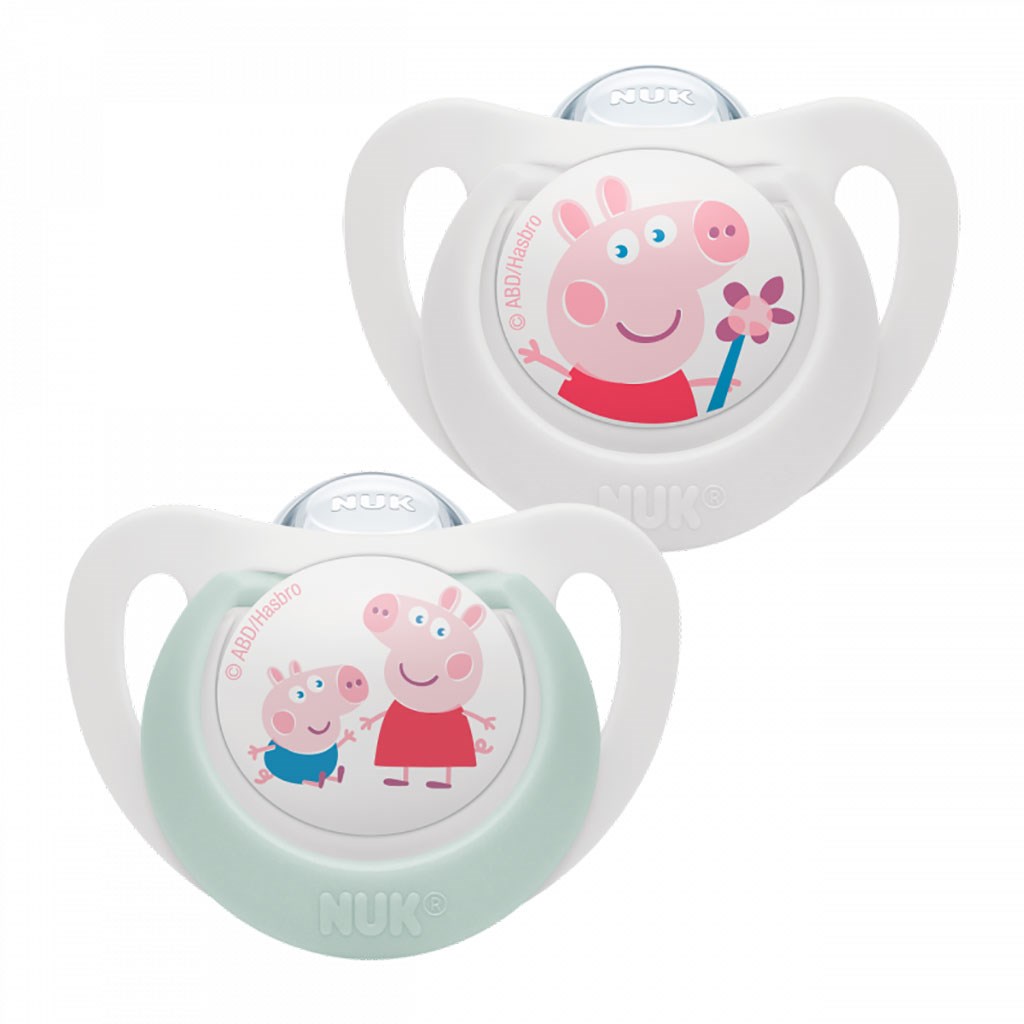 Dudlík NUK Star Peppa Pig 0-6 m 2 ks vel. 0-6 m