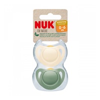 Latexový dudlík NUK For Nature 0-6m 2 ks box zelená