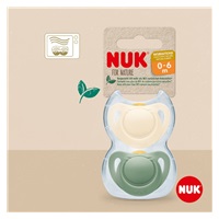 Latexový dudlík NUK For Nature 0-6m 2 ks box zelená