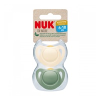 Latexový dudlík NUK For Nature 6-18 m 2 ks box zelená