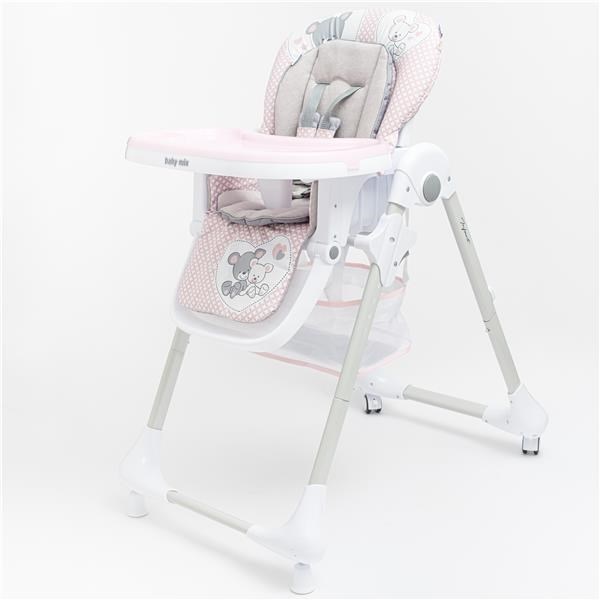 BAZÁREK Jídelní židlička Baby Mix Infant pink