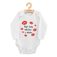 Dětské body s potiskem New Baby Byli tady babička s dědou