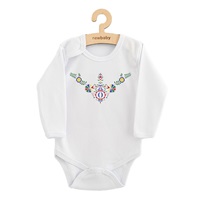 Dětské body s potiskem New Baby Lidový vzor květiny