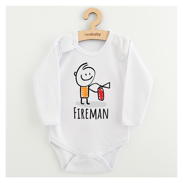 Dětské body s potiskem New Baby FIREMAN