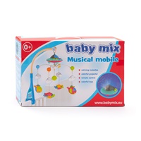 Kolotoč nad postýlku s projektorem a ovladačem Baby Mix modrý (poškozený obal)