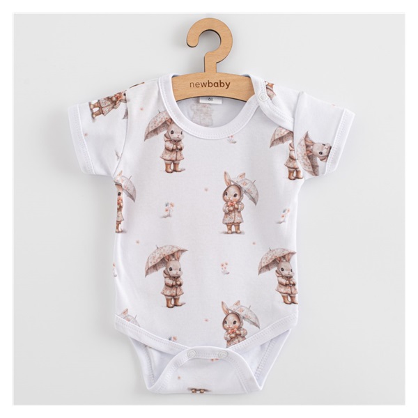 Kojenecké body s krátkým rukávem New Baby For Babies bunny