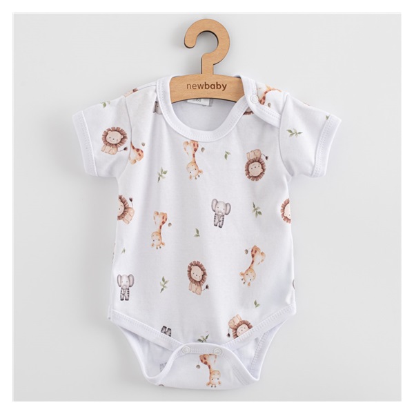 Kojenecké body s krátkým rukávem New Baby For Babies safari