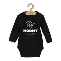 Dětské body s potiskem New Baby Být hodný.....