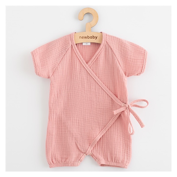Kojenecký letní mušelínový overal New Baby pink