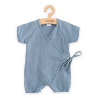 Kojenecký letní mušelínový overal New Baby blue