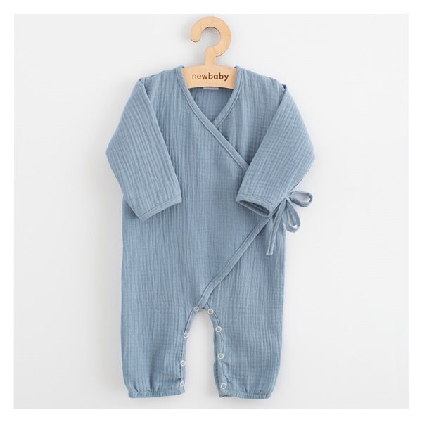 Kojenecký mušelínový overal New Baby blue