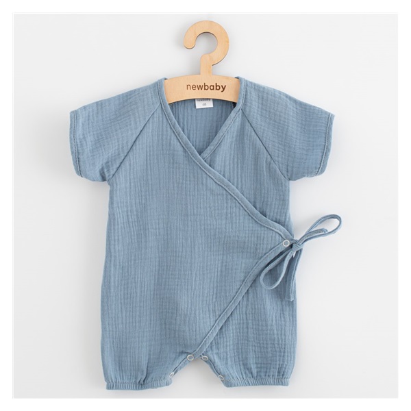 Kojenecký letní mušelínový overal New Baby blue