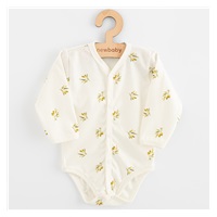 Kojenecké celorozepínací body s dlouhým rukávem z organické bavlny New Baby Olivy