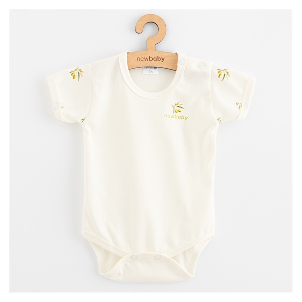Kojenecké body s krátkým rukávem z organické bavlny New Baby Olivy
