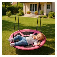 Houpací kruh čapí hnízdo 100 cm Baby Mix růžový