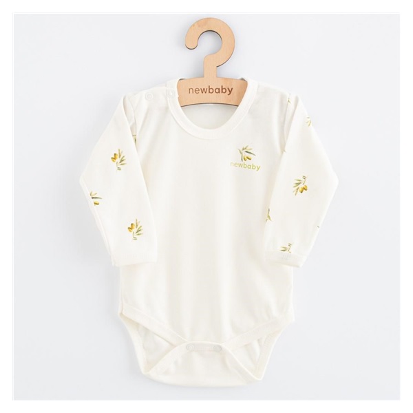 Kojenecké body s dlouhým rukávem z organické bavlny New Baby Olivy