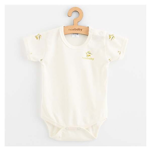 Kojenecké body s krátkým rukávem z organické bavlny New Baby Olivy