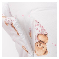 Dětská zavinovačka New Baby Sweet teddy bear 80x80 cm pink