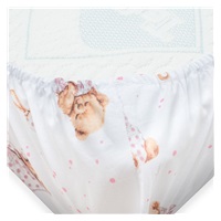 Bavlněné prostěradlo do postýlky New Baby Sweet teddy bear 120x60cm pink