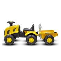Dětské odrážedlo traktor s vlečkou Benny Baby Mix žlutý