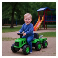 Dětské odrážedlo traktor s vlečkou Benny Baby Mix zelený