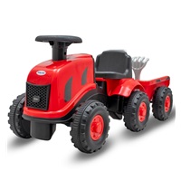 Dětské odrážedlo traktor s vlečkou Benny Baby Mix červený