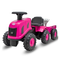 Dětské odrážedlo traktor s vlečkou Benny Baby Mix růžový