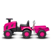 Dětské odrážedlo traktor s vlečkou Benny Baby Mix růžový