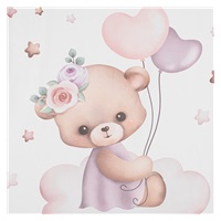 Přebalovací nástavec Baby Mix Medvídek 47x70cm růžová