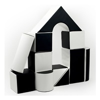 Pěnové kostky-obří stavebnice 11 ks black-white