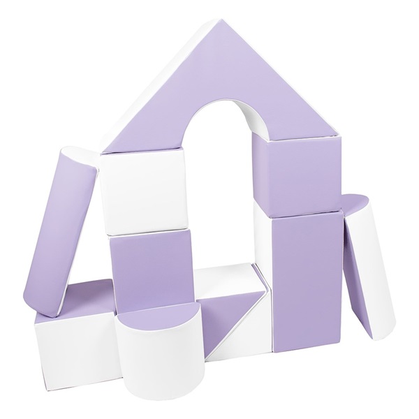 Pěnové kostky-obří stavebnice 11 ks white-lilac
