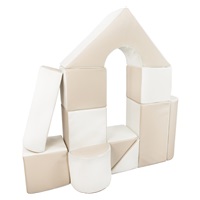 Pěnové kostky-obří stavebnice 11 ks white-cappuccino