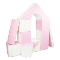 Pěnové kostky-obří stavebnice 11 ks white-pink