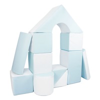 Pěnové kostky-obří stavebnice 11 ks white-blue