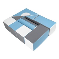 Pěnové kostky-obří stavebnice 11 ks white-baby blue-grey