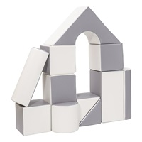 Pěnové kostky-obří stavebnice 11 ks white-grey