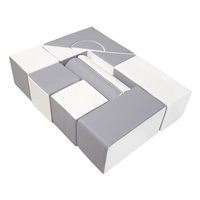 Pěnové kostky-obří stavebnice 11 ks white-grey