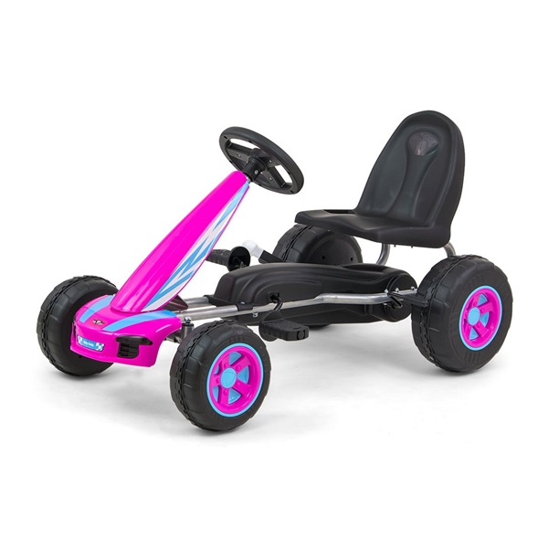 Dětská šlapací motokára Go-kart Milly Mally Viper růžová(poškozený obal)