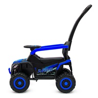 Dětské elektrické odrážedlo Baby Mix Ruggy s vodící tyčí modré (poškozený obal)