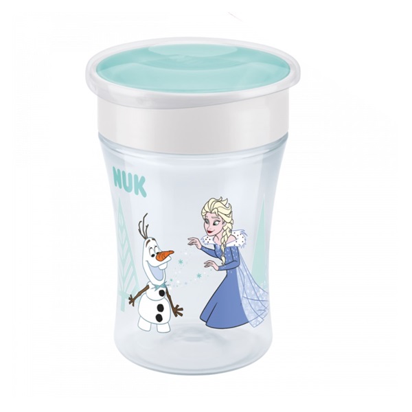 Dětský hrníček Mini Magic NUK 360° s víčkem Frozen Elsa 230 ml