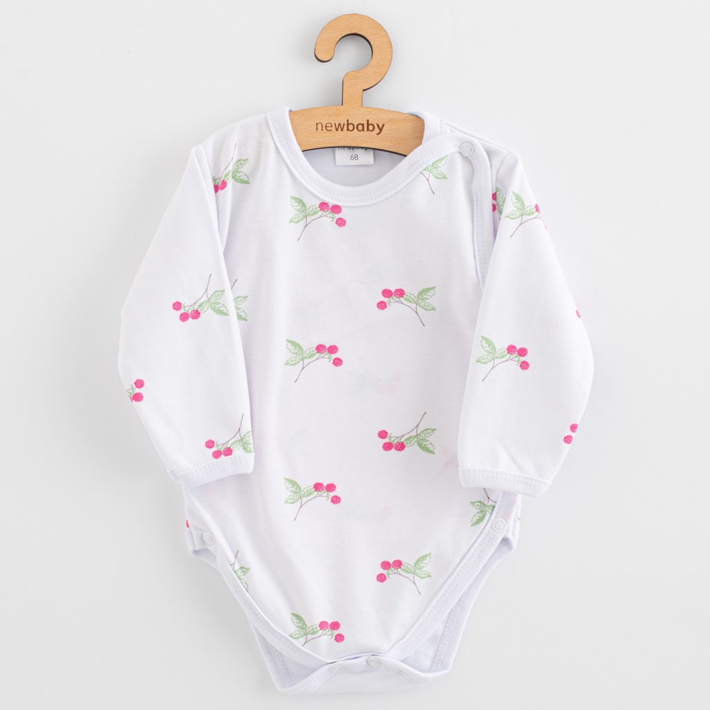 Kojenecké celorozepínací body New Baby Classic II raspberry vel. 62 (3-6m)