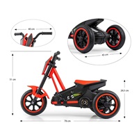 Dětská šlapací motokára Go-kart Milly Mally Rider červená (poškozený obal)
