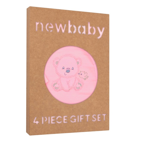 Kojenecká soupravička do porodnice New Baby Sweet Bear old pink